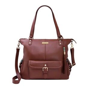 Lily Jade MEGGAN CONVERTIBLE TOTE (LEATHER) Work bag/ Diaper bag